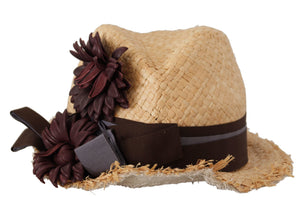 Yellow Ribbon Floral Embellished Straw Hat Dolce & Gabbana