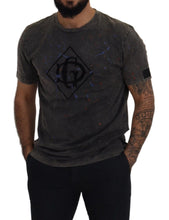 Gray Discolored Effect DG Logo T-shirt Dolce & Gabbana