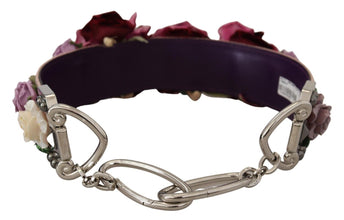 Multicolor Floral Appliques Metal Shoulder Strap Dolce & Gabbana