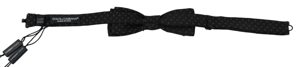 Black Silk Patterned Necktie Men Accessory Bow Tie Dolce & Gabbana