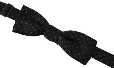 Black Silk Patterned Necktie Men Accessory Bow Tie Dolce & Gabbana