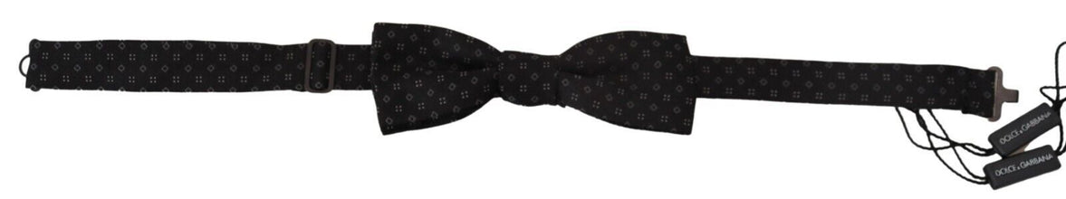 Black Silk Patterned Necktie Men Accessory Bow Tie Dolce & Gabbana