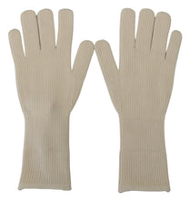 White Cashmere Knitted Hands Mitten Mens Gloves Dolce & Gabbana