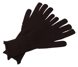 Brown Cashmere Silk Hands Mitten Mens Gloves Dolce & Gabbana
