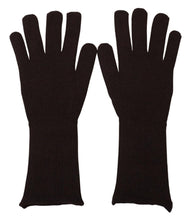 Brown Cashmere Silk Hands Mitten Mens Gloves Dolce & Gabbana