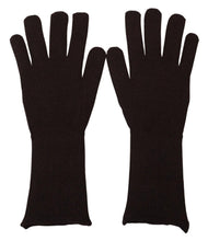 Brown Cashmere Silk Hands Mitten Mens Gloves Dolce & Gabbana