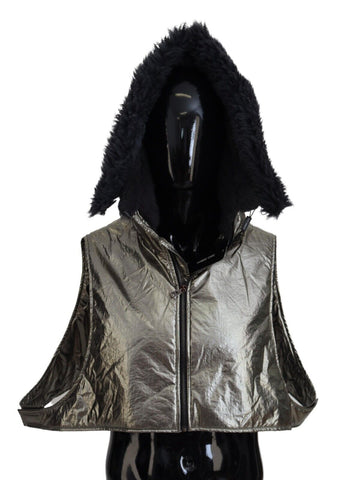 Silver Fur Whole Head Wrap Men Capello Nylon Hat Dolce & Gabbana