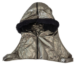 Silver Fur Whole Head Wrap Men Capello Nylon Hat Dolce & Gabbana