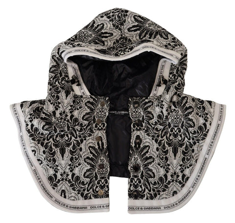 White Floral Whole Head Wrap One Size Cotton Hat Dolce & Gabbana