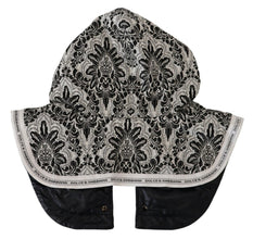 White Floral Whole Head Wrap One Size Cotton Hat Dolce & Gabbana