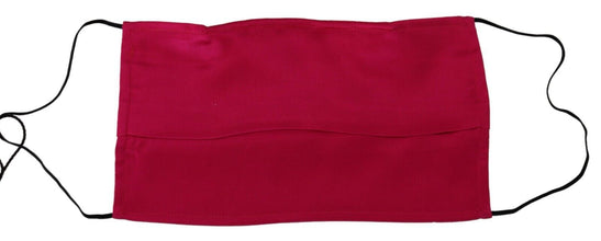 Red Cotton Pleated Elastic Ear Strap One Size Face Mask Dolce & Gabbana