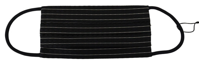 Black White Stripes Elastic Ear Strap One Size Face Mask Dolce & Gabbana