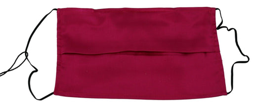 Maroon Silk Pleated Elastic Ear Strap One Size Face Mask Dolce & Gabbana
