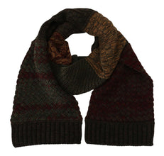 Multicolor Knitted Men Neck Wrap Shawl Scarf Dolce & Gabbana