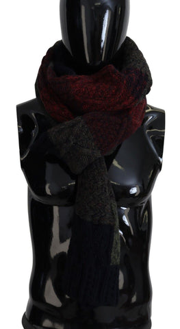 Multicolor Knitted Men Neck Wrap Shawl Scarf Dolce & Gabbana