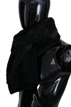 Black Green Knitted Men Neck Wrap Shawl Scarf Dolce & Gabbana
