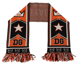 Multicolor DG Logo Printed Men Neck Wrap Shawl Scarf Dolce & Gabbana