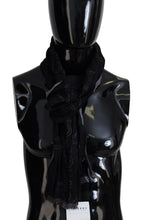 Black Grey Logo Print Men Neck Wrap Shawl Scarf Costume National