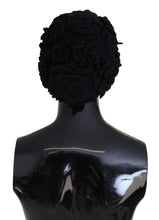 Black Wool Knit Winter Beanie Hat Dolce & Gabbana