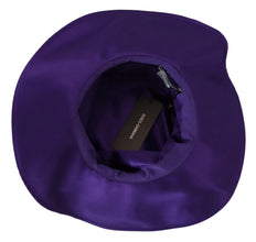 Purple Silk Stretch Top Hat Dolce & Gabbana