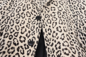 White Leopard Single Breasted Coat Blazer Dolce & Gabbana