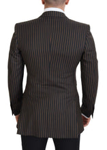 Black Brown Stripes Single Breasted Blazer Dolce & Gabbana