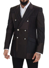 Multicolor Patchwork Stripes SICILIA Blazer Dolce & Gabbana