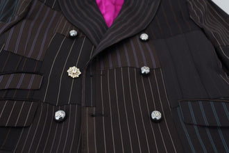 Multicolor Patchwork Stripes SICILIA Blazer Dolce & Gabbana