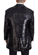 Black Sequined Cow Pattern Nylon Blazer Dolce & Gabbana