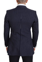 Dark Blue Stripe Wool Single Breasted Blazer Dolce & Gabbana