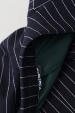 Dark Blue Stripe Wool Single Breasted Blazer Dolce & Gabbana