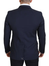 Dark Blue Wool Single Breasted MARTINI Blazer Dolce & Gabbana