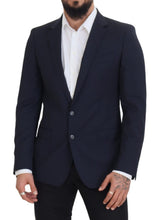 Dark Blue Wool Single Breasted MARTINI Blazer Dolce & Gabbana