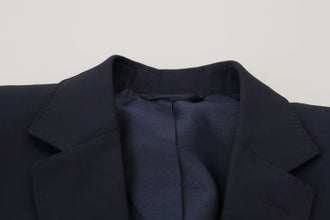 Dark Blue Wool Single Breasted MARTINI Blazer Dolce & Gabbana