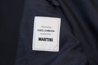 Dark Blue Wool Single Breasted MARTINI Blazer Dolce & Gabbana