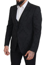 Black Floral Brocade 2 Piece MARTINI Suit Dolce & Gabbana