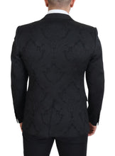 Black Floral Brocade 2 Piece MARTINI Suit Dolce & Gabbana