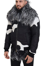 Black White Fur Shearling Full Zip Jacket Dolce & Gabbana
