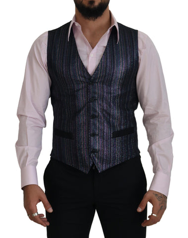 Multicolor Polyester Waistcoat Dress Formal Vest Dolce & Gabbana