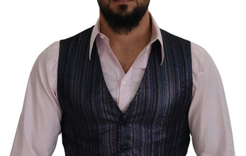 Multicolor Polyester Waistcoat Dress Formal Vest Dolce & Gabbana