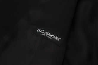 Black Virgin Wool Waistcoat Formal Dress Vest Dolce & Gabbana