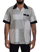 White Black Patterned Button Down Shirt Dolce & Gabbana