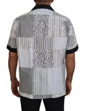 White Black Patterned Button Down Shirt Dolce & Gabbana