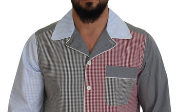 Multicolor Patchwork Cotton Long Sleeves Shirt Dolce & Gabbana
