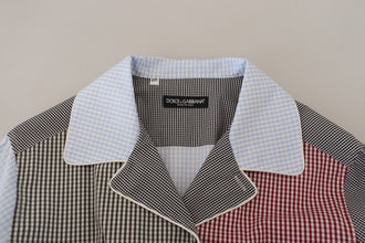 Multicolor Patchwork Cotton Long Sleeves Shirt Dolce & Gabbana