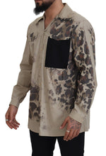 Beige Camouflage Cotton Long Sleeves Shirt Dolce & Gabbana