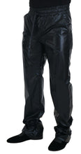 Black Shining Drawstring Trouser Nylon Pants Dolce & Gabbana