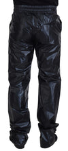 Black Shining Drawstring Trouser Nylon Pants Dolce & Gabbana