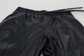 Black Shining Drawstring Trouser Nylon Pants Dolce & Gabbana
