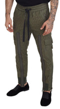 Green Striped Cargo Zipper Leg Men Trouser Pants Dolce & Gabbana